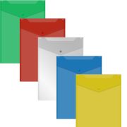 Папка на кнопке A4 вертикальная! пластик 0.18мм Бюрократ -PK875/1