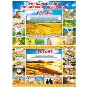 Плакат А2 Природные зоны РФ: Степь/Пустыня 071.392