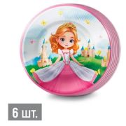 Тарелка бум. «Сказочная принцесса» 18см цена за 6шт. 3.0000863