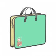 Папка пласт. А4 ErichKrause Matt Pastel Bloom (Green) 61232 на молнии, с ручками