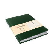 Ежедневник А5 недатированный 152л. ЕКСК52015204 Silver Classic. Зеленый, искус. кожа с поролоном, закругленные уголки, серебряный срез, бумага белая офсет 70г/м2, печать в 1 краску