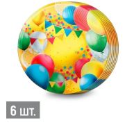 Тарелка бум. «Воздушные шары» 18см цена за 6шт. 3.0000865