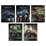 Тетрадь 48л. кл. пласт. обл. 48Т5В1пл MAD CAR (Хатбер)