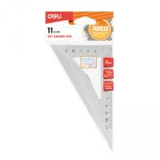 Треугольник пластик 12см DELI EG10112 прозр. акрил