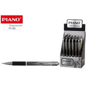 Авторучка «Piano» PT-189 на масляной основе 0,5 мм, серебр.корп. с черным рис., цвет чернил-синий