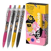 Авторучка ErichKrause Butterfly Matic&Grip Positive Vibe 0.7, Super Glide Tech, цвет чернил синий