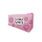 Пенал-косметичка на молнии К-221 DONUT WORRY печать на ткани, объемная с подкладкой