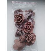 Розочки декор. из фоамирана Кофейные d=4-5см набор 10шт