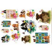 Бумага рисовая для декупажа Renkalik 25г/м2, 35х50см Комнатные собачки QSIPR127
