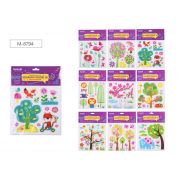 Наклейки декоративные 3D М-8794 20х20 см 12диз.