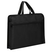 Папка-портфель A4 Deli 63753BLACK 2 отдел. текстиль черный