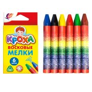 Карандаши восковые 6цв. «Кроха» на масл.основе 12С 870-08 треуг
