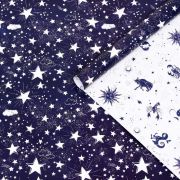 Бумага уп. глянцевая двухсторонняя «Небесные истории» 0,5 х 0,7 м,80 гр/м