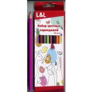 Карандаши 18цв. L&L 61265-18 175мм грифель 2,65мм шестигр пластик