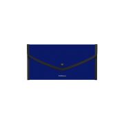 Папка на кнопке 260*140мм ErichKrause® Diamond Total Blue, обшитая, Travel 55079 непрозр. синяя