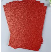 Фоамиран глиттерный А4 Magic 4 Hobby 2 мм  Красный 4823434