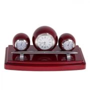 Набор настольный 4в1 186773 (часы,термометр,барометр, ручка) 12*19,5см