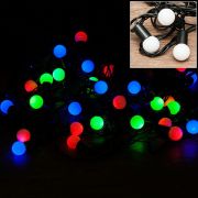 Э/гирлянда уличная led 40л. 8м. мульти, темный провод, с насадками KRV-049