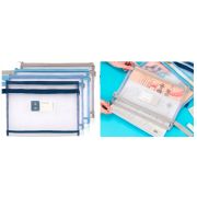 Папка на молнии А4 ZIP DELI 73155 2 отделения, ткань, сетка, нейлон