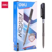 Ручка шарик. DELI Arrow EQ00820 0,5мм черная игольчат нак