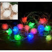 Э/гирлянда 20л. LED 4,5м KRV-044 цветочек, мульти ,силикон провод