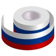 Лента триколор 3см*50м полипропилен Р3051