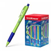 Авторучка Erich Krause JOY® Neon, Ultra Glide Technology 43347 синня, пишущий узел 0,7мм, толщина линии письма 0,35мм