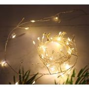 Э/гирлянда LED 100 лампочек Мишура тёплый белый KRV-183