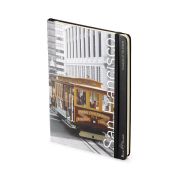 Бизнес-Блокнот А5 100л. 3-477/02 «MEGAPOLIS JOURNAL» гориз. на резинке (города) 4в., клетка