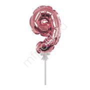 Шар самодув 18 см Rose Gold Цифра 9