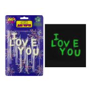 Надпись из свечей «I LOVE YOU» 8 шт. 2,5 см (длина палочки 5,5 см) 0315