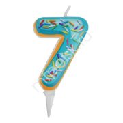 Свеча тортовая цифра 7 Пончик 6см