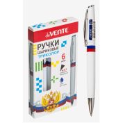 Авторучка с поворотным механизмом «deVENTE. Триколор» 5070300 синяя, пишущий узел 0,7мм, сменный стержень