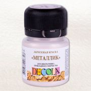 Краска акрил. Серебро светлое 20мл Декола металлик 4926961