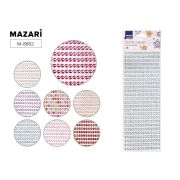Наклейки-стразы акриловые M-8662 АССОРТИ-11, 22*9,5 см, 8 дизайнов